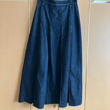 SOMETHING 다크 데님 플리츠 스커트 S 사이즈