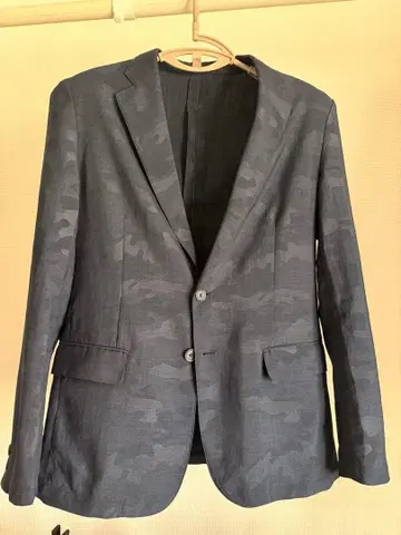 유나이티드 애로우즈 카모플라쥬 네이비 테일러드 자켓 스트레치 S 사이즈