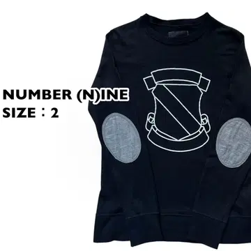 NUMBER (N)INE 엠블럼 엘르 패치 니트 티셔츠