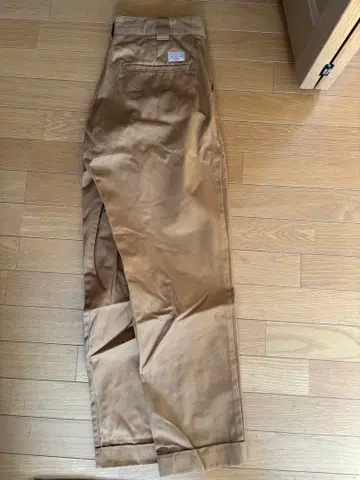 베이지 워크 팬츠 코튼 혼방