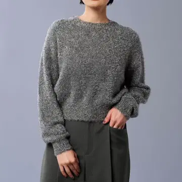 uncrave 앙크레이브 라메 샤기 니트 풀오버