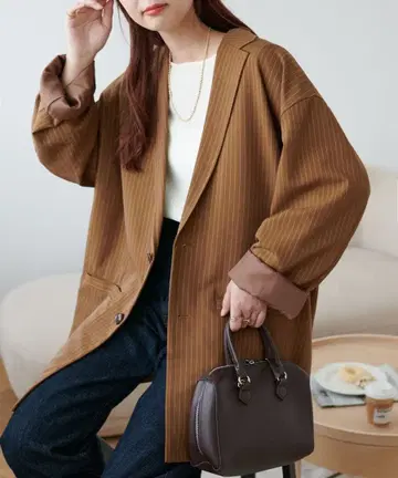 discoat 핀스트라이프 테일러드 자켓