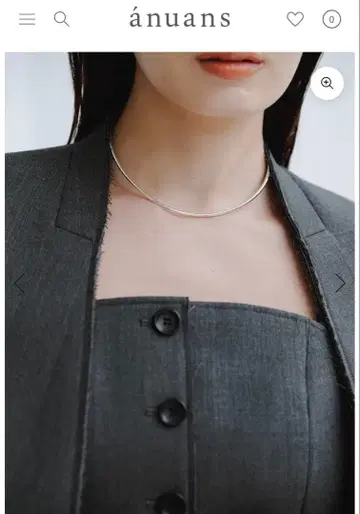 아뉴앙스 메탈 초커 실버