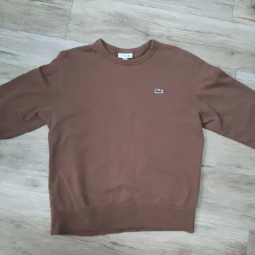 LACOSTE 브라운 크루넥 트레이닝복
