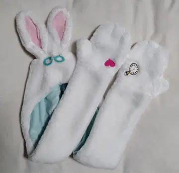 이상한 나라의 앨리스 화이트 토끼 머플러 팬캡