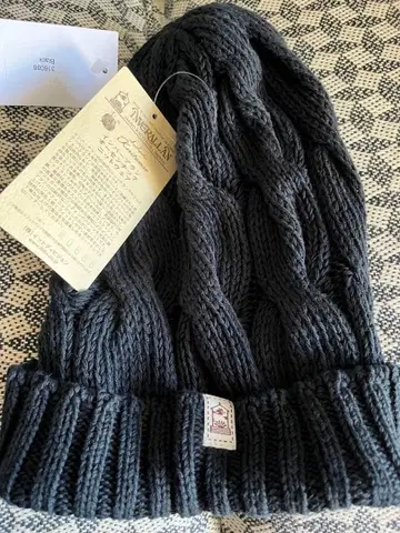 인버아란 니트 모자 블랙 미사용 새상품