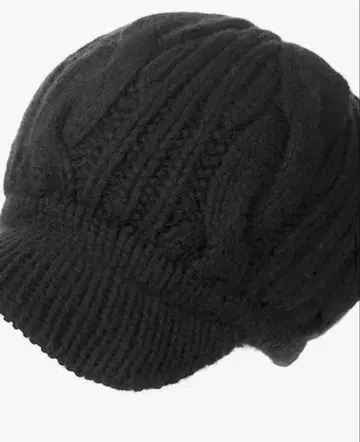 BackChannel 블랙 니트 모자 블랙 케이블 짜임 니트 캡