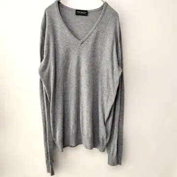 JOHN SMEDLEY 그레이 V넥 스웨터 긴팔 S