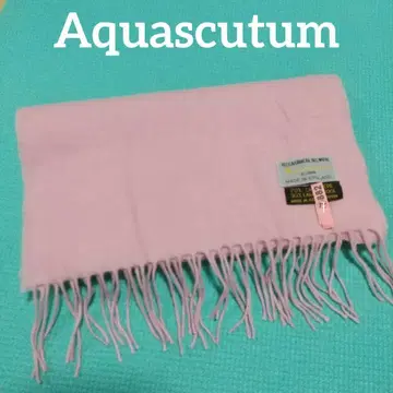 영국 Aquascutum 캐시미어 울 스톨 핑크 런던