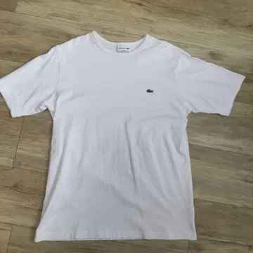 LACOSTE 클래식 핏 화이트 T셔츠