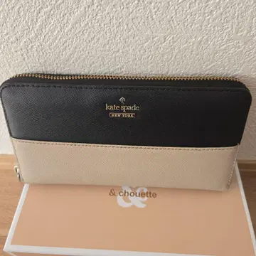 kate spade 장지갑 블랙/베이지