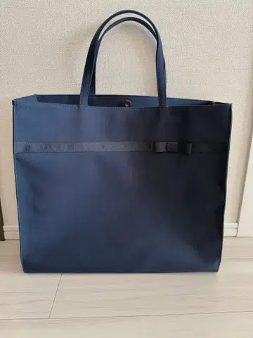 네이비 토트백 수험 엄마 L 사이즈 B4 대응