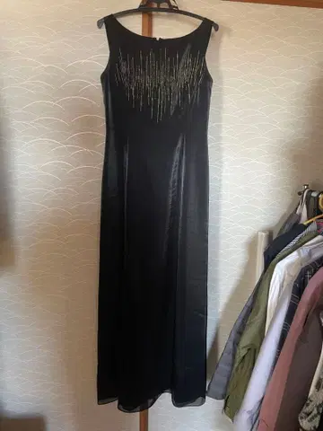 롱 드레스 블랙 M 사이즈 스테이지 이벤트 등