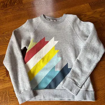 PAPIER TIGRE 그레이 스트라이프 맨투맨