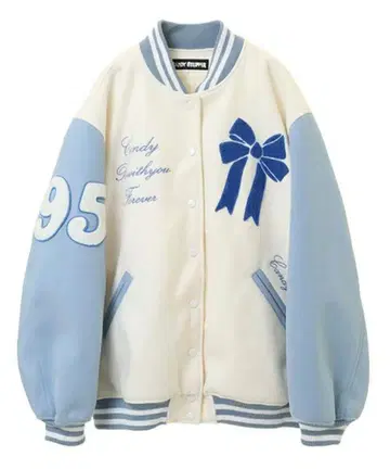 캔디 스트리퍼 바시티 자켓 색스 블루