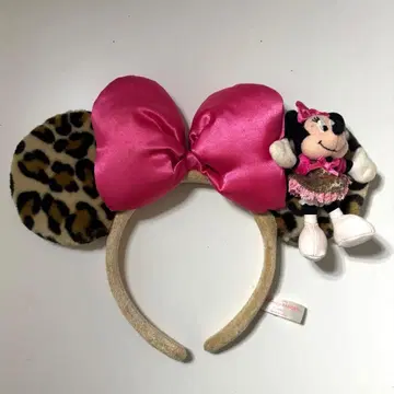 디즈니 레오파드 무늬 미니 머리띠