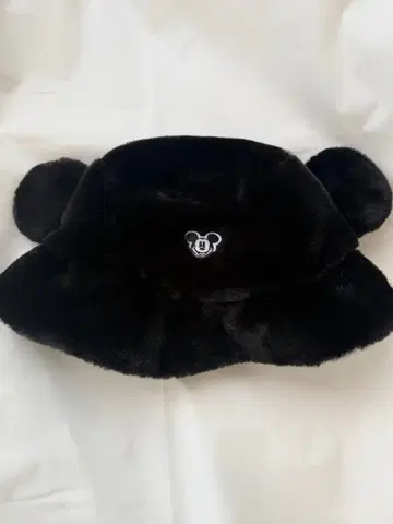 디즈니랜드 미키 블랙 복슬복슬 버킷햇
