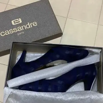 새상품급 Cassandre 고급 하이힐 네이비 23.5cm 힐 5cm