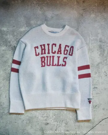 emmi NBA 워리어스 자카드 니트 스웨터 긴팔 오프 더 코트