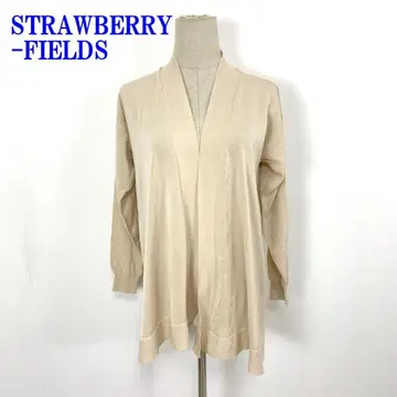 택 포함 새상품 스트로베리 필드 가디건 베이지 면 2 C4349