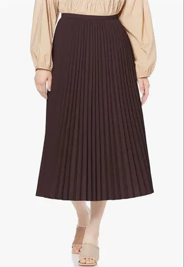 내추럴 뷰티 베이직 울 라이크 플리츠 스커트 여성용