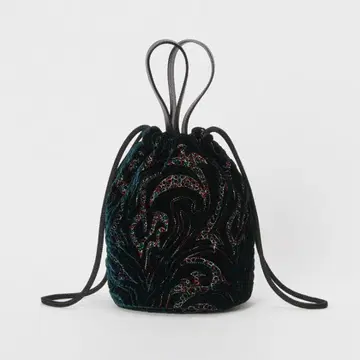 Hender Scheme 벨벳 퀼트 파우치색