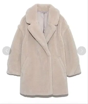 미라 오웬 빅 칼라 미들 기장 보아 코트