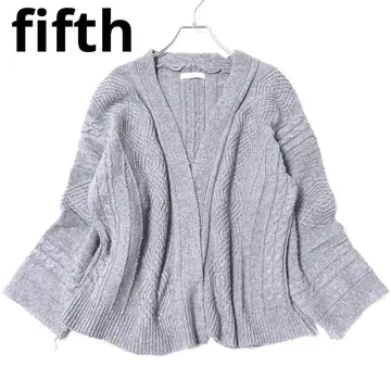 피프스 가디건 겉옷 볼레로 케이블 그레이 캐주얼 F 가을/겨울 제품