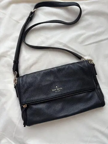 케이트 스페이드 블랙 가죽 숄더백