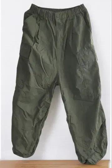 올리브 그린 카키 카고 팬츠