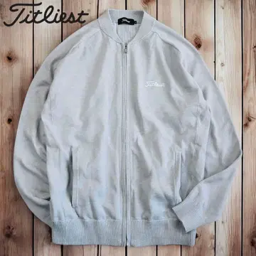 12M544 Titleist 니트 원단 블루종 자켓 골프 L