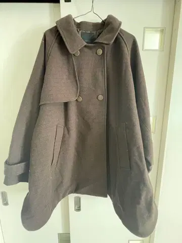 STUDIO CLIP 체크 무늬 브라운 코트