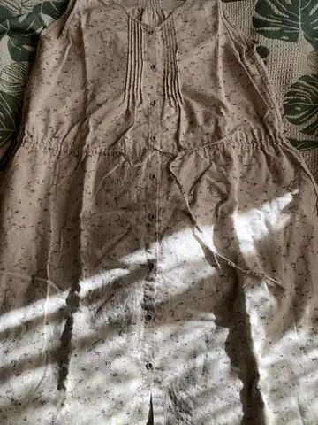 새상품급 스튜디오 클립 원피스 린넨 코튼 작은 꽃 퍼플