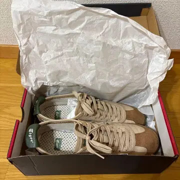 타이거 스니커즈 화이트/베이지/그린