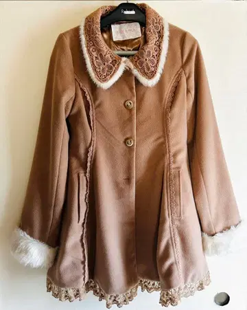 LIZLISA A라인 코트 브라운