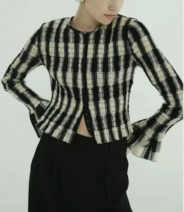 CLANE SHIRRING DESIGN BLOUSE