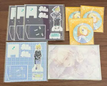 프로세카 하피콜 생일 캔뱃지 아크릴 색지 카가미네 렌 린