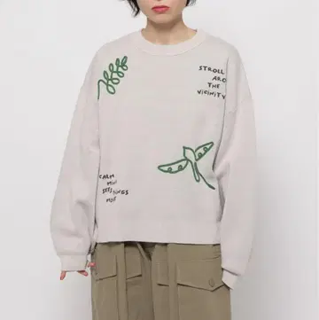 [새상품] niko and - 니코앤드 코드 모티브 & 로고 풀오버 니트