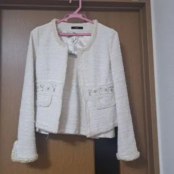 DURAS 화이트 트위드 자켓