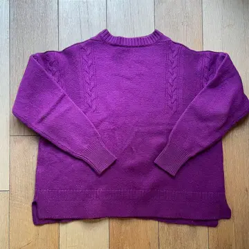 Le Tricoteur 보라색 크루넥 스웨터 36