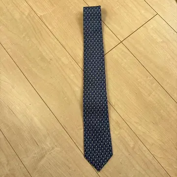 Salvatore Ferragamo 넥타이 네이비 패턴