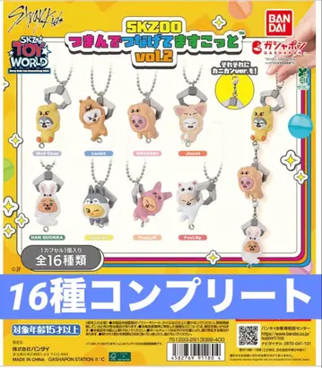 스키즈 SKZOO 집게로 연결하는 마스코트 가챠 16종 컴플리트 세트