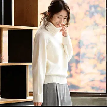 BEAUTY&YOUTH 터틀넥 니트 울 화이트