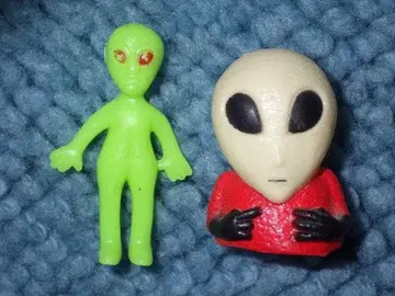 90'S 우주인 에이리언 피규어 손가락 인형 54 빈티지 축광 야광