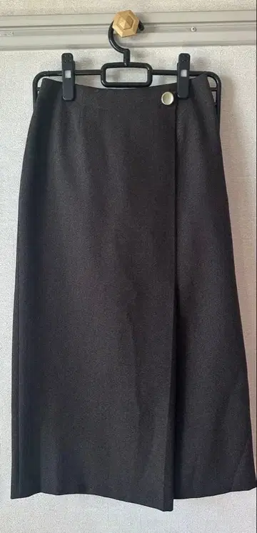 프렙 트위드 랩스커트 36사이즈