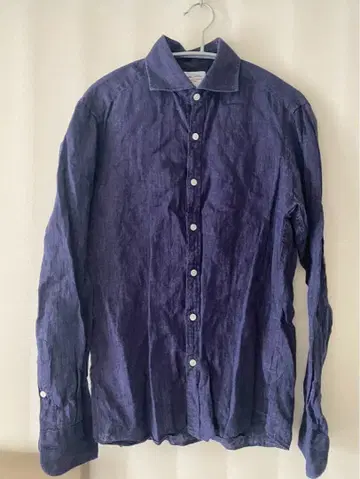 린넨 긴팔 셔츠 Brilla per il gusto 네이비 XS