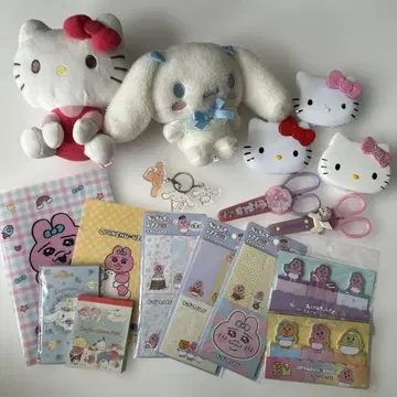 키티 시나몬 빤쮸토끼 스위머 메모 포스트잇 봉제 인형 세트