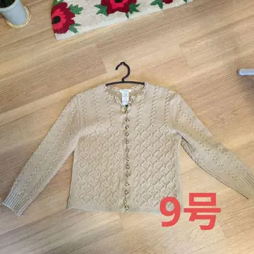 끌로에 베이지 케이블 니트 가디건 S