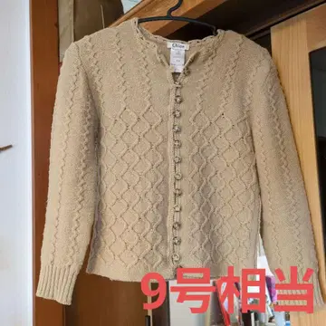 끌로에 베이지 케이블 니트 가디건 S