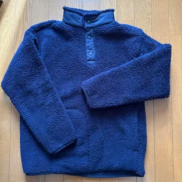 유니클로 네이비 플리스 하프 지퍼 자켓